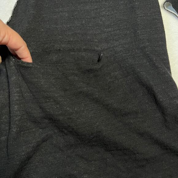 Women's Black and White Open Front Cardigan - Picture 6 of 12